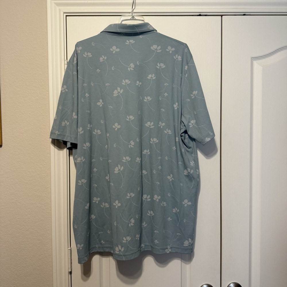 Travis Mathew Blue Floral Polo Shirt - Picture 3 of 6